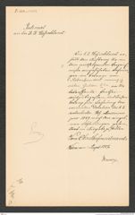 k.k. naturhistorisches Hofmuseum, Intendanzakten 1885-1896 (Hauer), Aktenzahl Z.324.a/1887, Seite 1